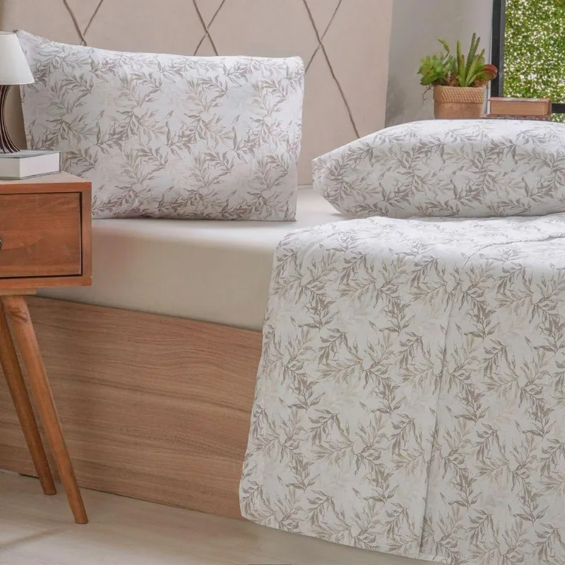 Jogo De Cama Queen 4 Peças 150 Fios 100% Algodão Julien Bene Casa