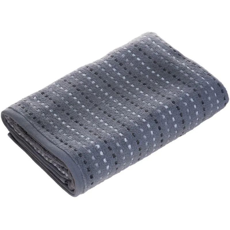 Toalha De Banho Matrix Zero Torção 70x140cm 100% Algodão 500g-m Cinza Soft Tessi
