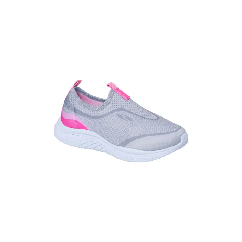 Tênis Infantil Feminino Gamer Bical Calce Fácil Cinza e Rosa