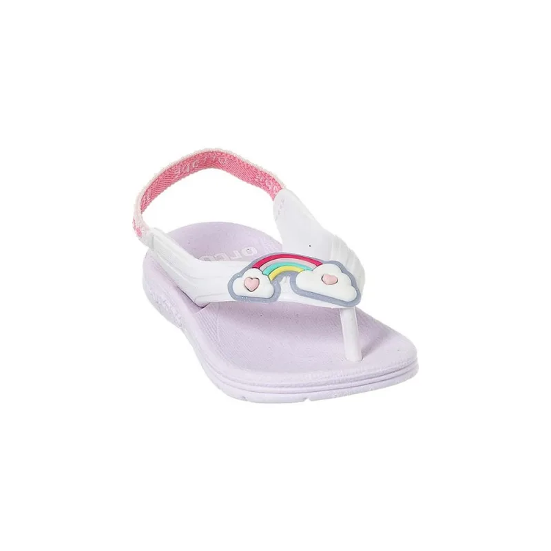 Chinelo Infantil Feminino Ortopé Acqua Arco-Íris Lilás