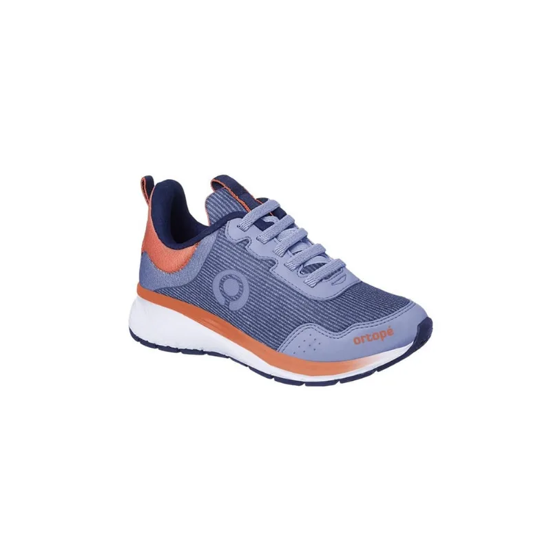 Tênis Infantil Masculino Ortopé Flex Run Elástico Demin Azul