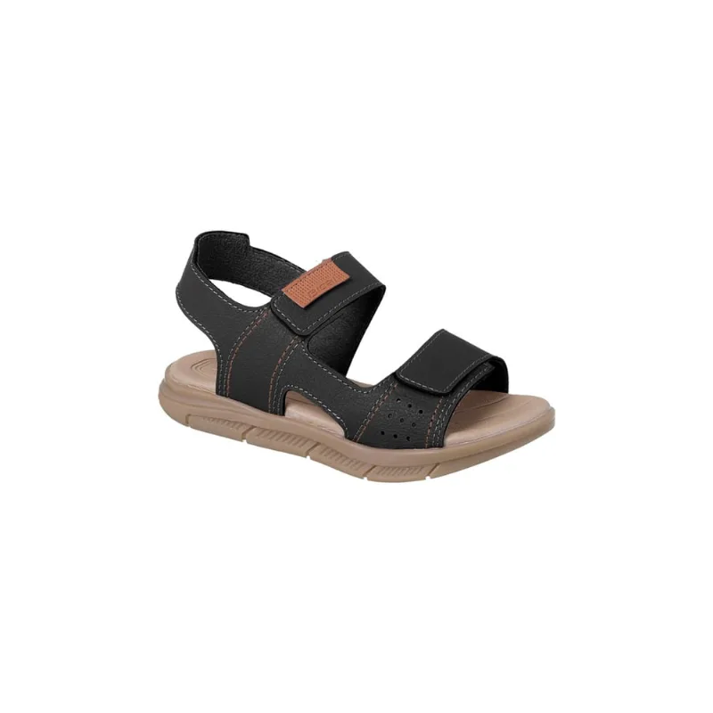 Sandália Infantil Masculina Bical Surf Fecho Duplo Preto