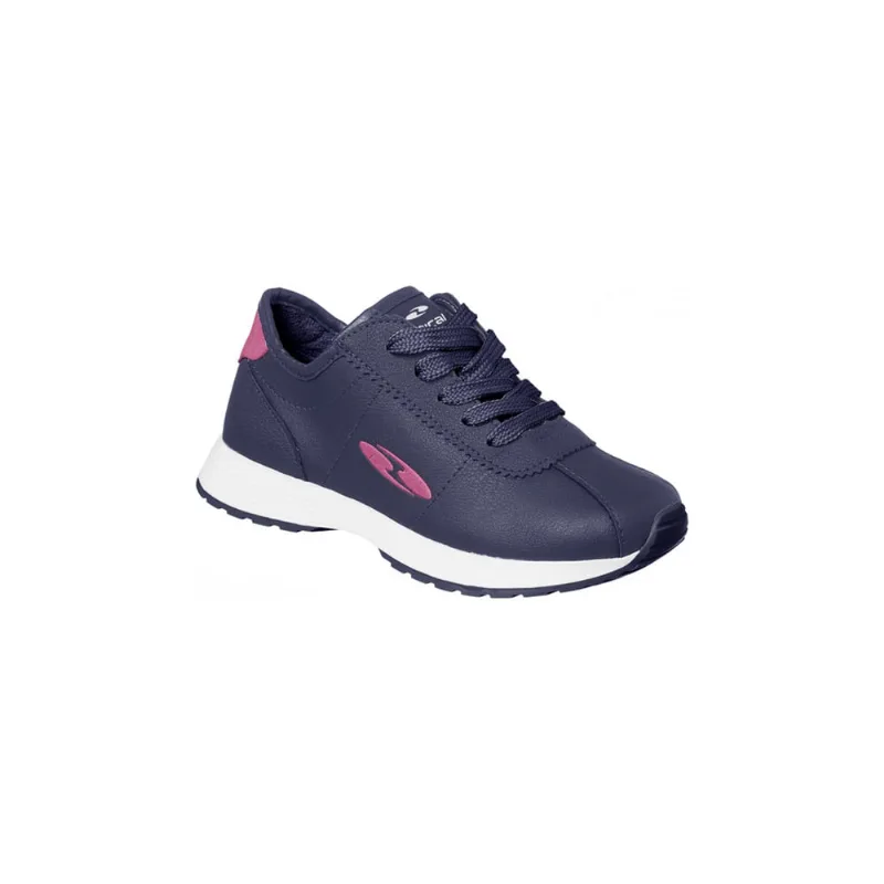Tênis Infantil Feminino Bical Free Walk Cadarço Marinho Pink