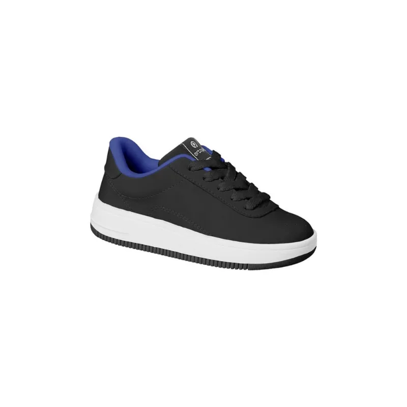 Tênis Infantil Masculino Ortopé Bliss Cadarço Preto Royal