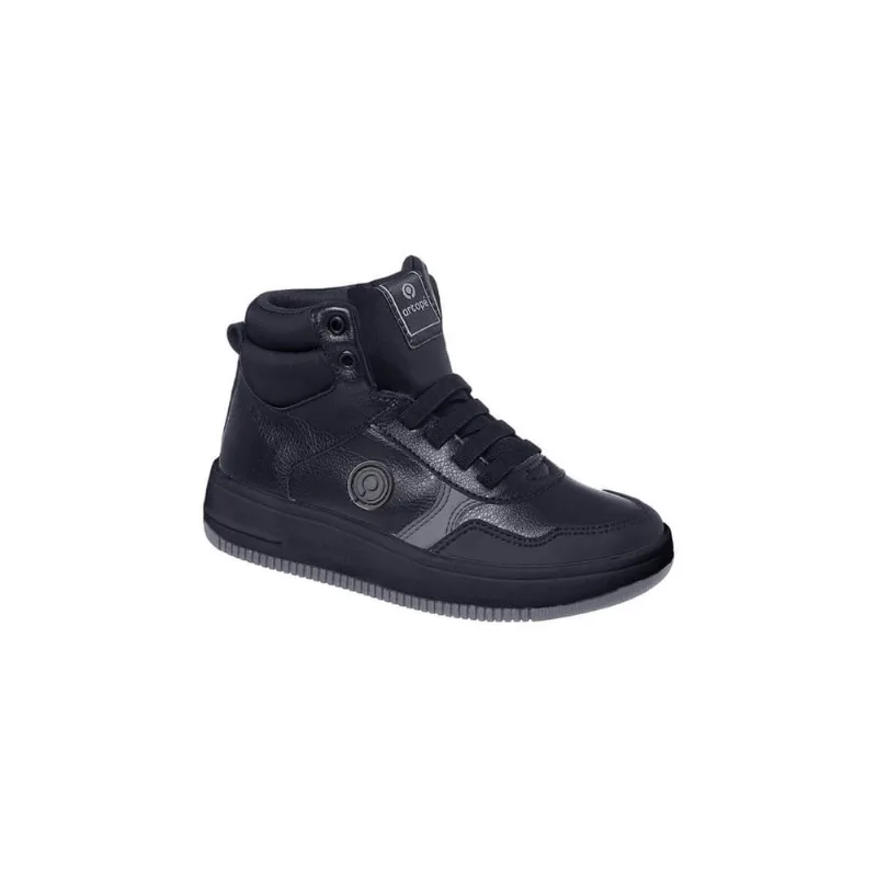 Tênis Cano Alto Infantil Masculino Ortopé Bliss Boot Preto