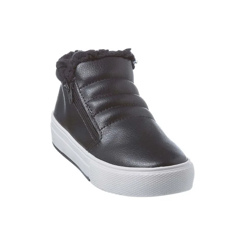 Tênis Cano Alto Infantil Ortopé Alive Teen com Lã Preto