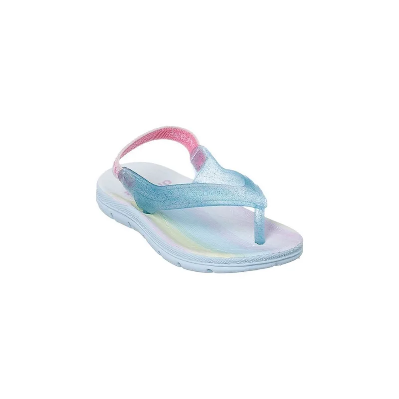 Chinelo Infantil Feminino Ortopé Acqua com Glitter Degrade Azul e Rosa