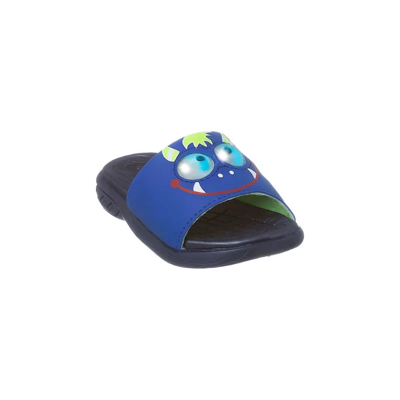 Chinelo de Led Infantil Masculino Ortopé Energy Monstrinhos Booh Kaiooh Azul