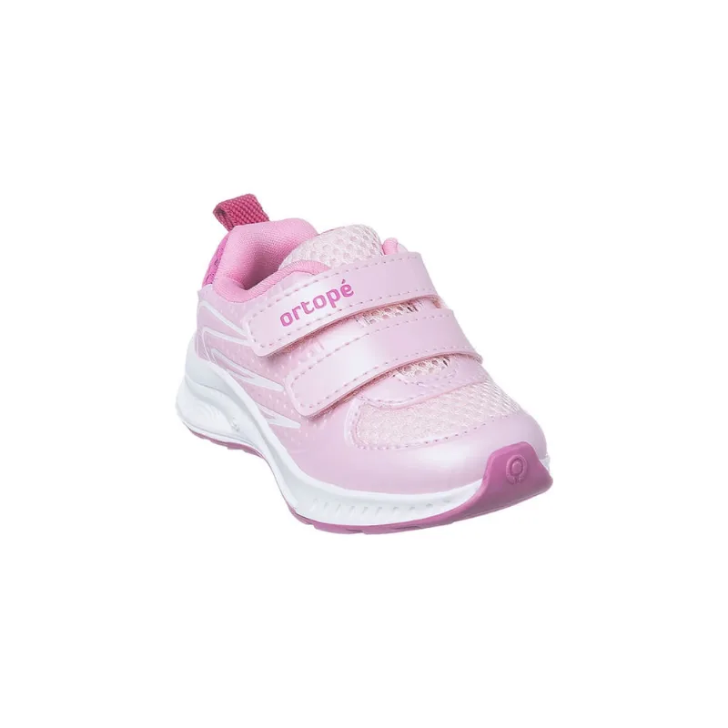 Tênis Infantil Feminino Ortopé Dna Flex Fecho Duplo Rosa