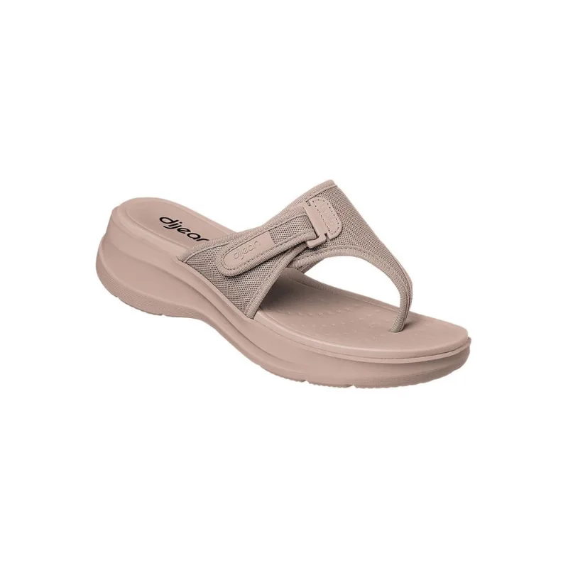 Chinelo Feminino Dijean com Regulagem Nude Areia