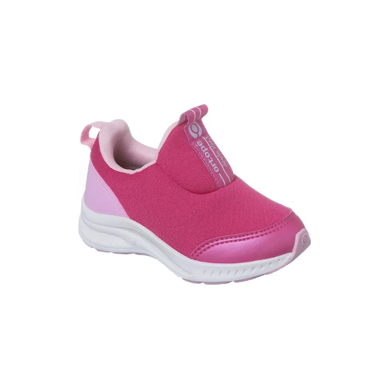 Tênis Infantil Feminino Ortopé Dna Flex Comfy Calce Fácil Pink