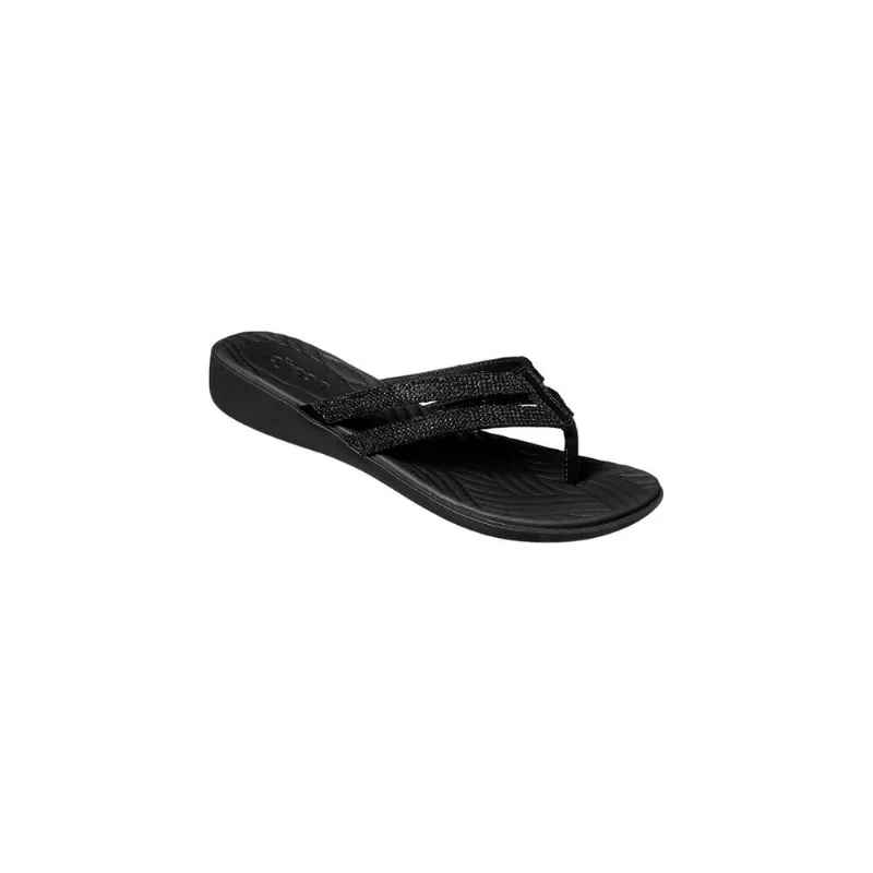 Chinelo Feminino Dijean Tira Fina Dupla Strass Preto