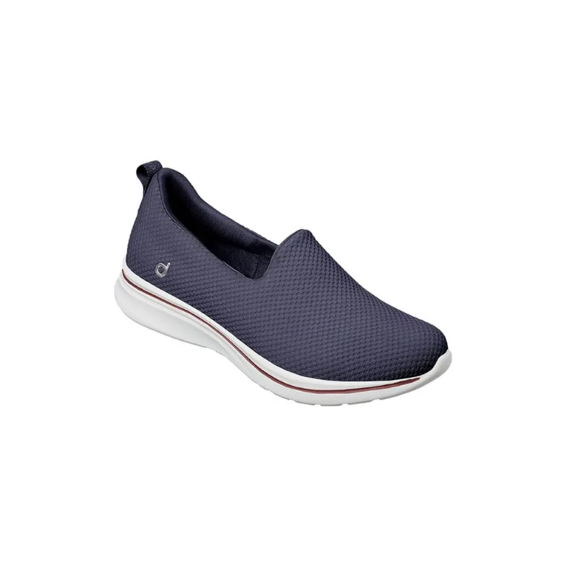 Tênis Feminino Dijean Calce Fácil Tecido com Detalhes Azul