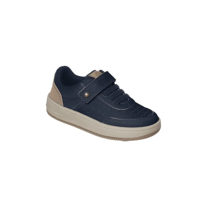 Tênis Infantil Masculino Ortopé Bliss Teen Marinho Detalhes Areia
