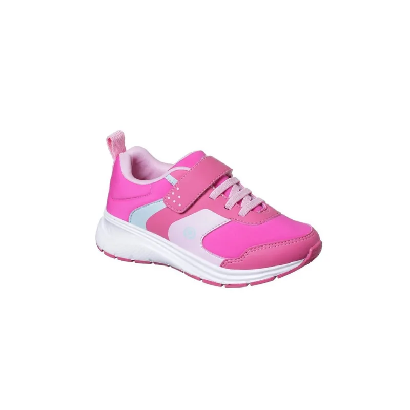 Tênis Infantil Feminino Ortopé Flex Run Fita Aderente Pink