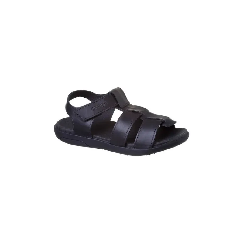 Sandália Infantil Masculina Ortopé Autêntica Tiras Preto/Preto