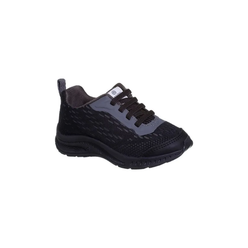 Tênis Infantil Masculino Ortopé Dna Flex Respirável Preto Grafite