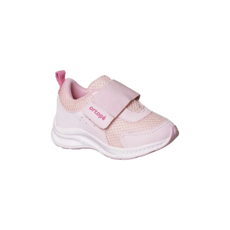 Tênis Infantil Feminino Ortopé Dna Flex Fecho Prático Rosa