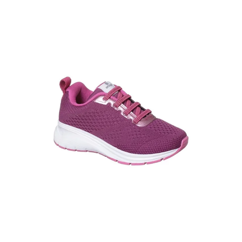 Tênis Infantil Feminino Ortopé Flex Run Cadarço Elástico Pink