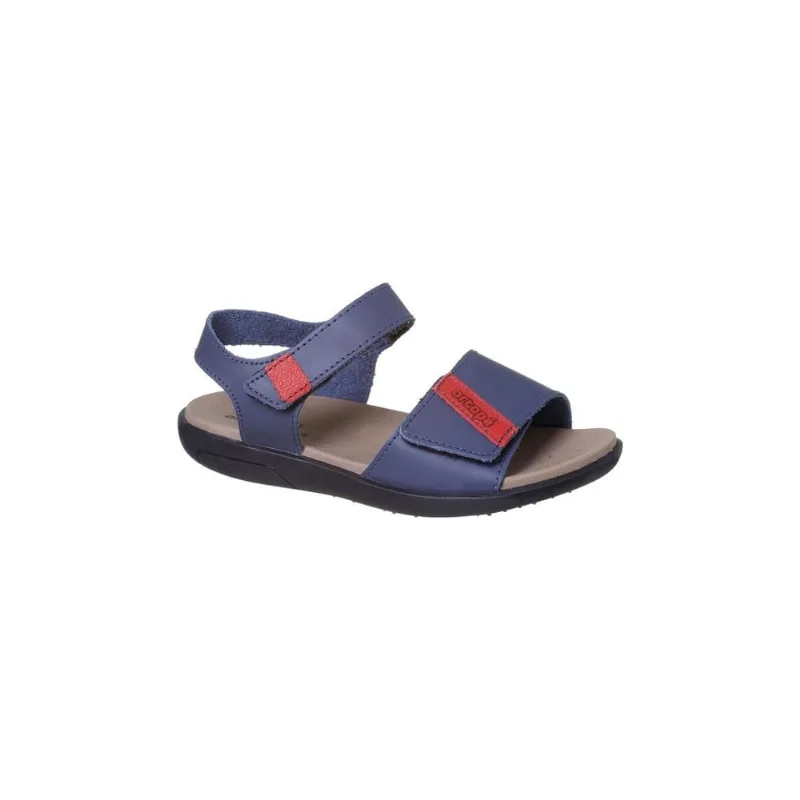 Sandália Infantil Masculina Ortopé Autêntica Fecho Duplo Marinho