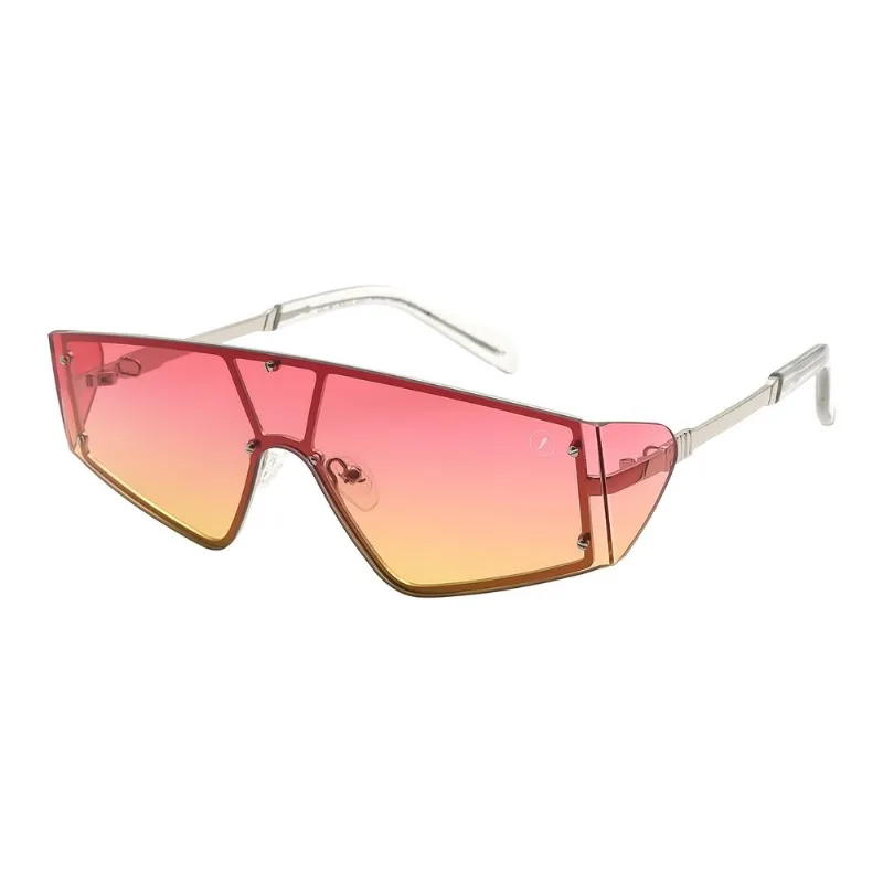 Óculos de Sol Feminino Bended Lenses Quadrado Degradê Prata OC.MT.4570.2007