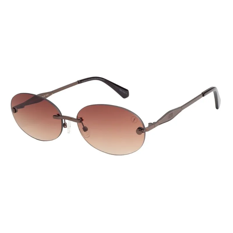 Óculos de Sol Feminino Cazuza Metal Redondo Degrade Marrom OC.MT.4712.5702