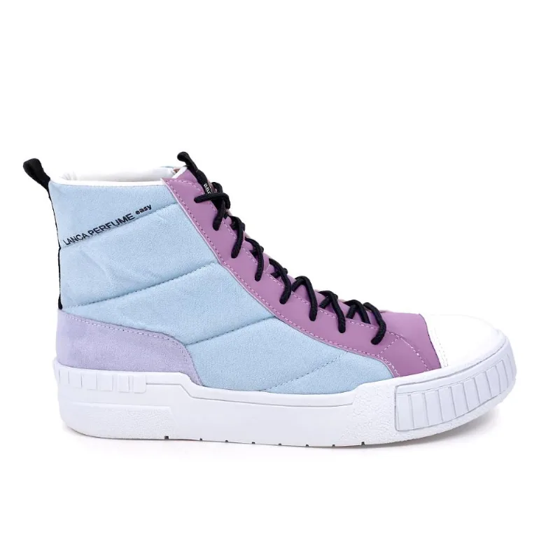 Tênis Lança Perfume Sneaker Cano Alto Feminino 38 / Azul / Rosa