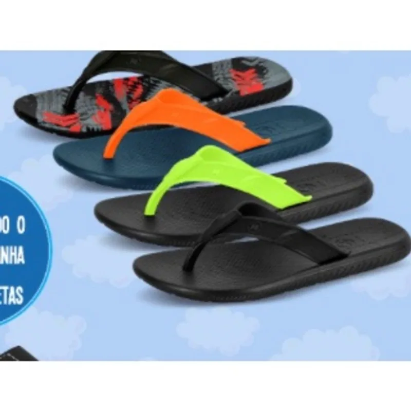 Chinelo infantil para meninos Molekinho com sola sintetica
