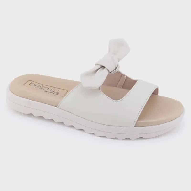 Chinelo feminino Beira Rio Conforto 8438.106 slip on laço nó