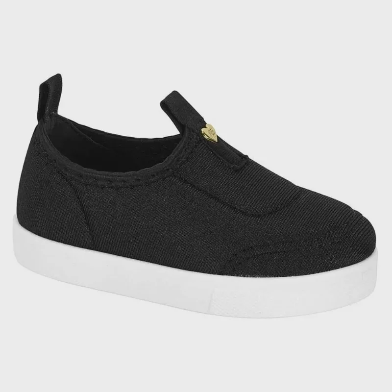 Tênis Infantil Feminino Calce Fácil Preto Molekinha 2118.556