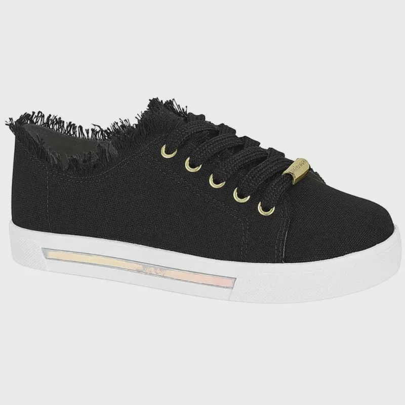 Tênis Infantil Feminino Lona Preto Molekinha 2524.331