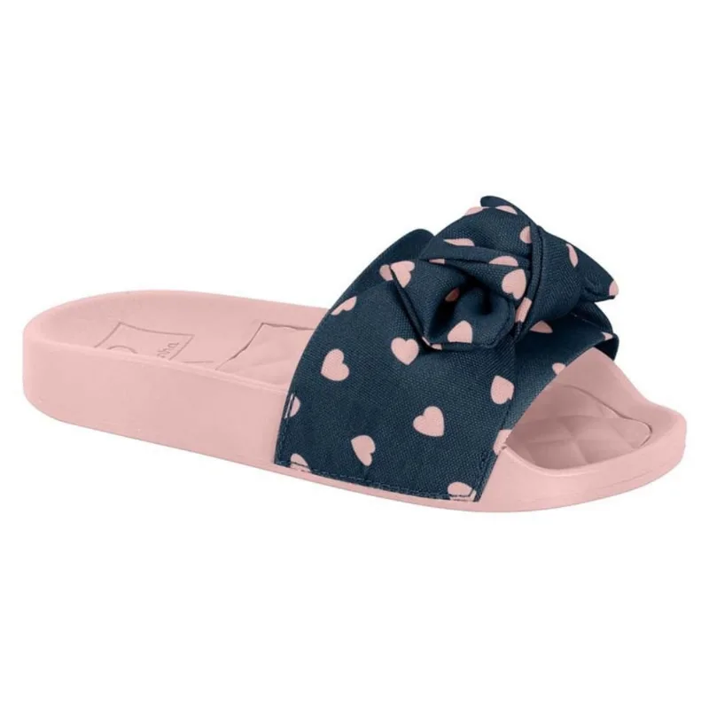 Chinelo Slide Papete Infantil Laço Menina Molekinha 2311.103