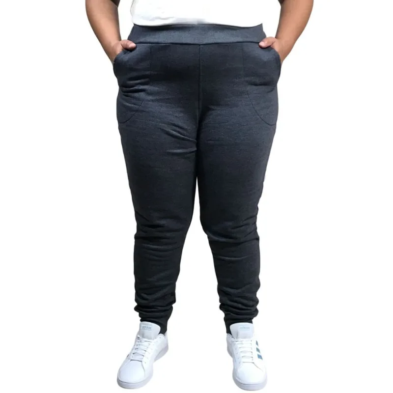 Calca jogger de moletom p. A plus size - Não Disponível - Moda