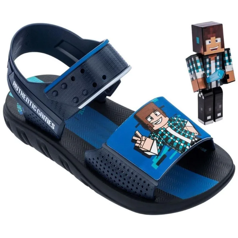Sandália Grendene Kids 22627 Authentic Games Minecraft