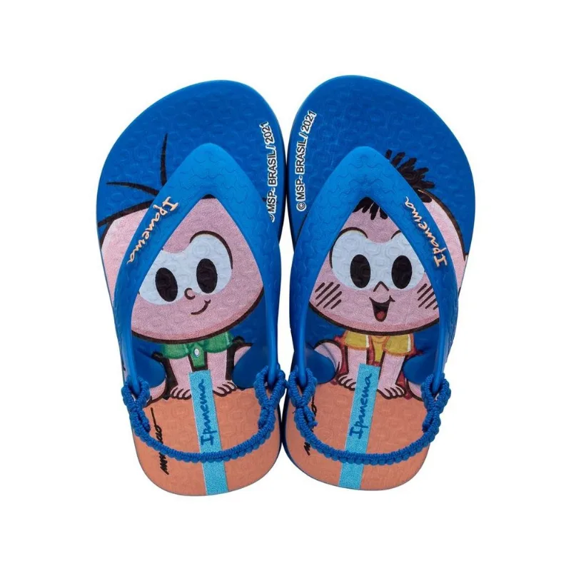 Chinelo Ipanema Infantil Menina Turma da Mônica Azul Número 23/24