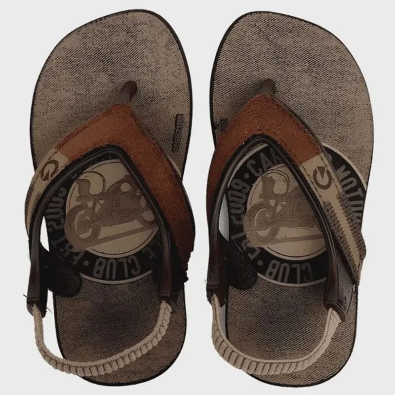 Chinelo Infantil Cartago Dakar Marrom E Bege