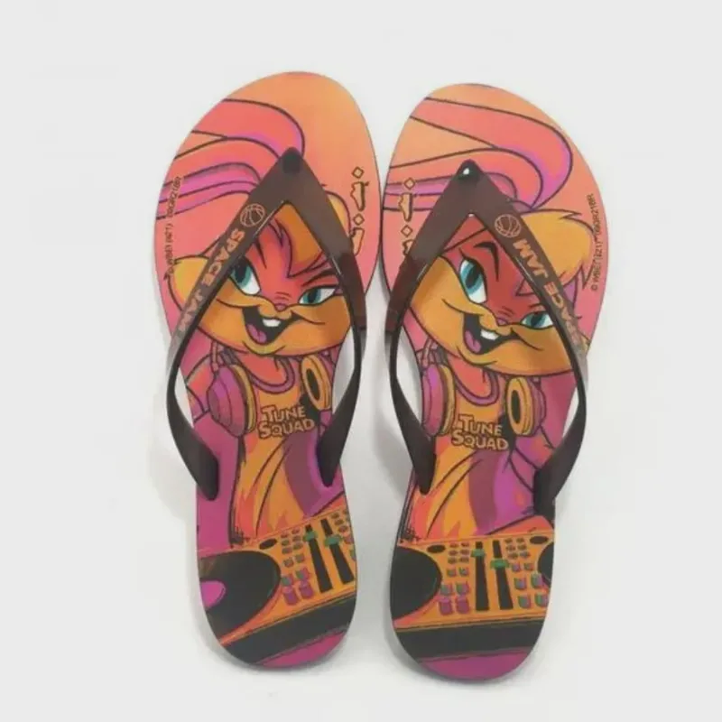 Chinelo Grendene Space Jam ii Pop it Infantil Preto Laranja