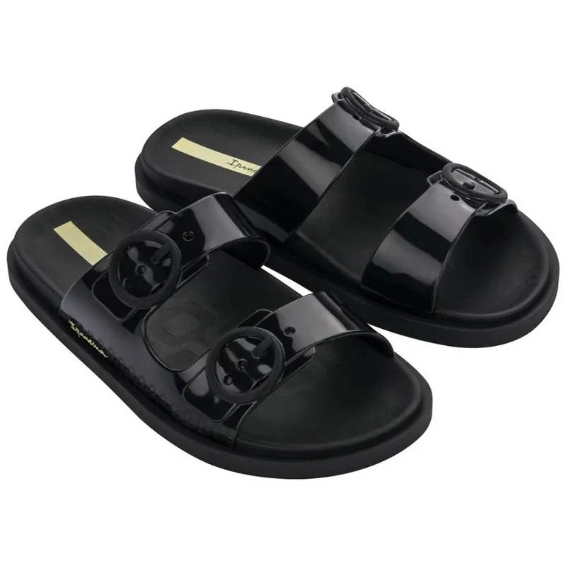 Chinelo Infantil Feminino Ipanema Slide Follow Preto Tamanho 30
