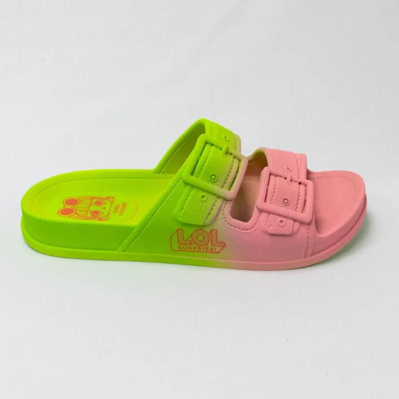 Chinelo Grendene 22787 lol Surprise Summer Verde/Rosa