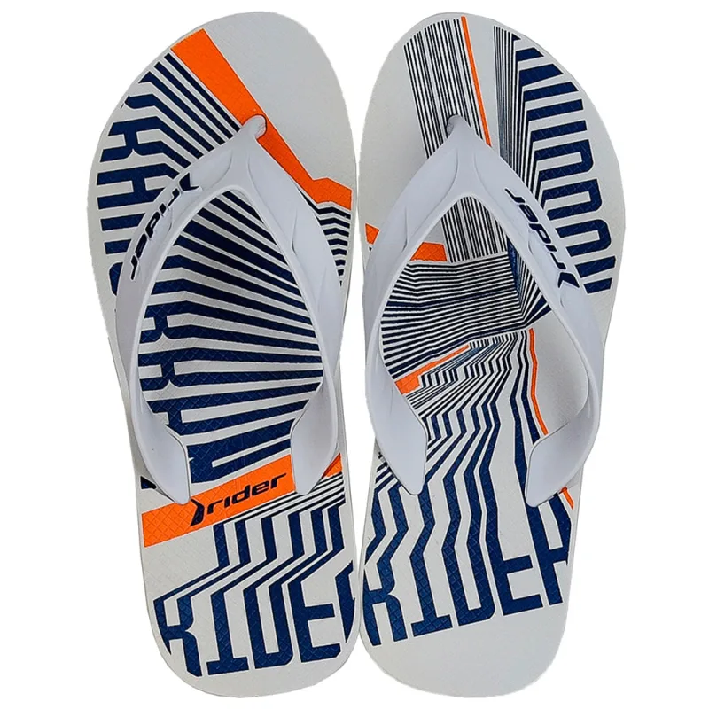 Sandália Rider Masculina Street City Branca e Azul 37/38 - RIDER - Vestuário
