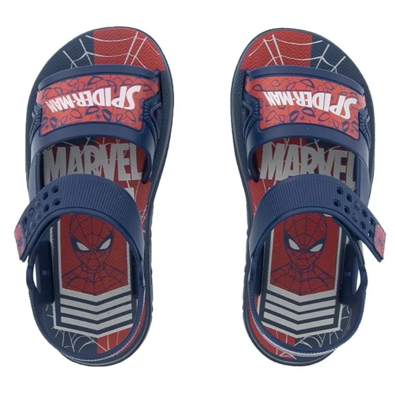 Sandália Infantil Masculina Marvel Web Homem-Aranha Azul Tamanho 31/32