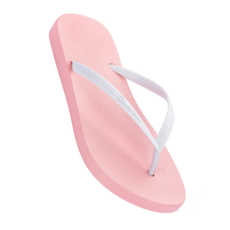 Sandália Grendene Feminina Classica Tan Rosa e Branca 35 - GRENDENE - Vestuário