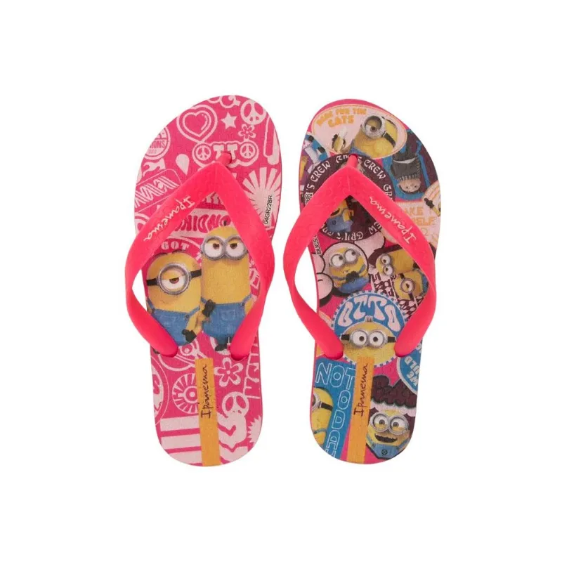 Chinelo Infantil Menina Minions Ipanema Rosa 25 26
