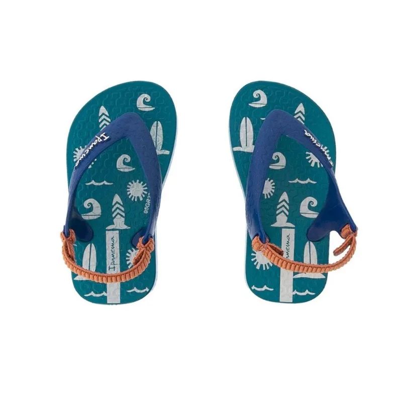 Chinelo bebe Infantil Menino Fofura Baby Ipanema Azul 23 24