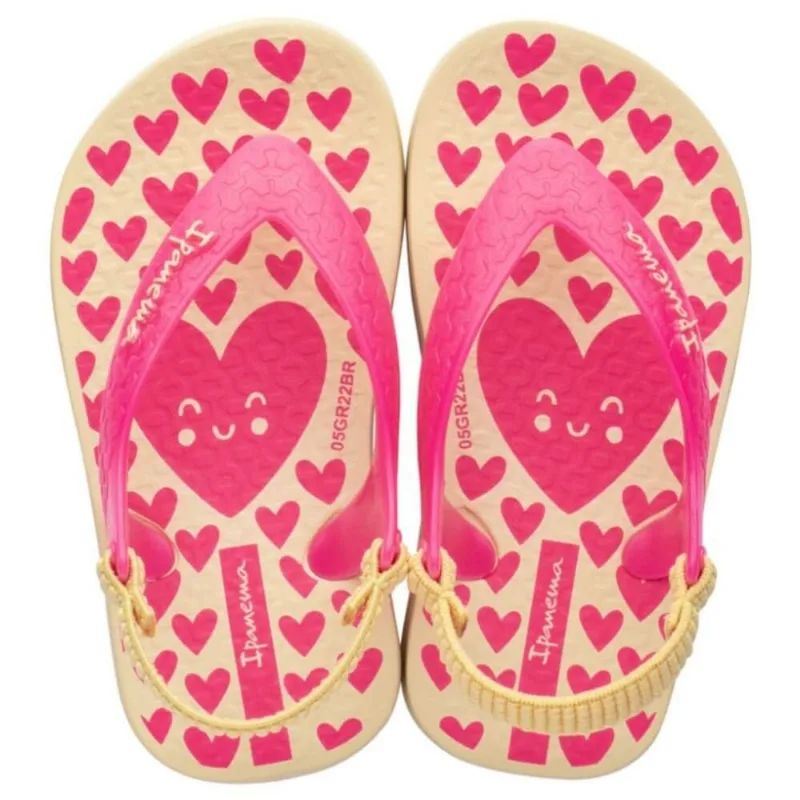 Chinelo Ipanema Fofura Coração Rosa Tamanho 19