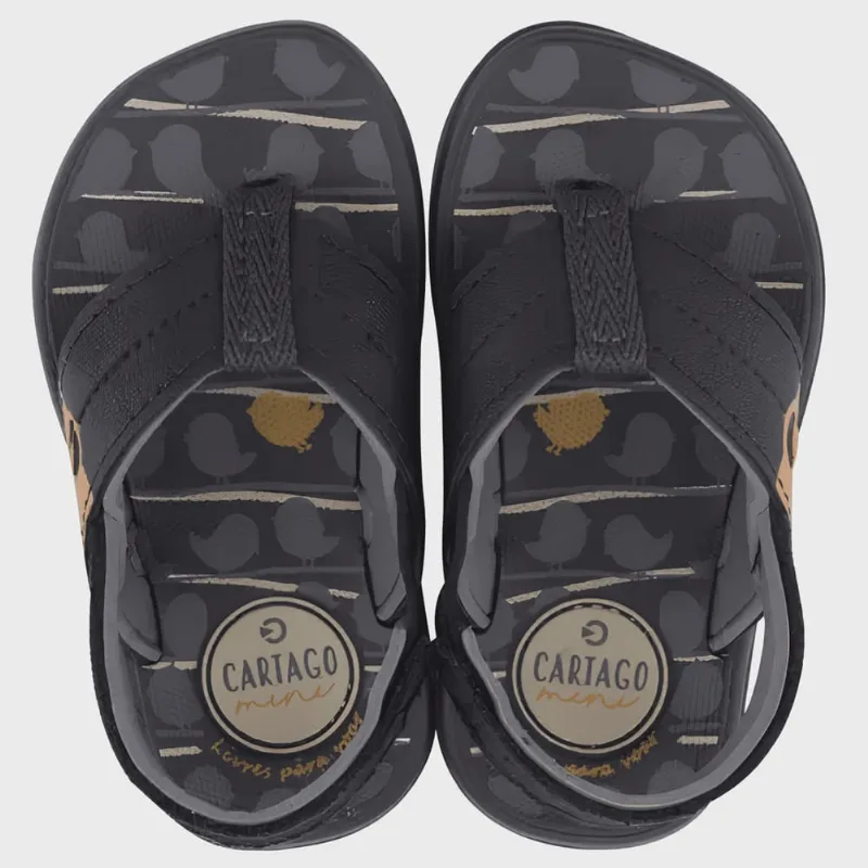 Chinelo Infantil Cartago Mini Dedo Baby Preto