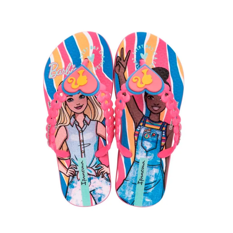 Sandália Grendene Infantil Barbie Style Rosa/Azul e Amarela 27/28 - GRENDENE