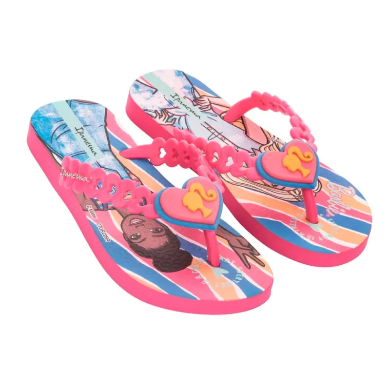 Sandália Grendene Infantil Barbie Style Rosa/Azul e Amarela 31/32 - GRENDENE