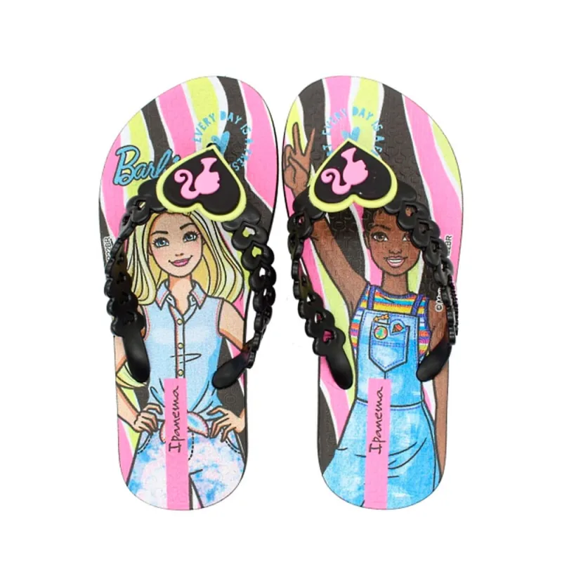 Sandália Grendene Infantil Barbie Style Preta/Azul e Amarela 27/28 - GRENDENE - Vestuário
