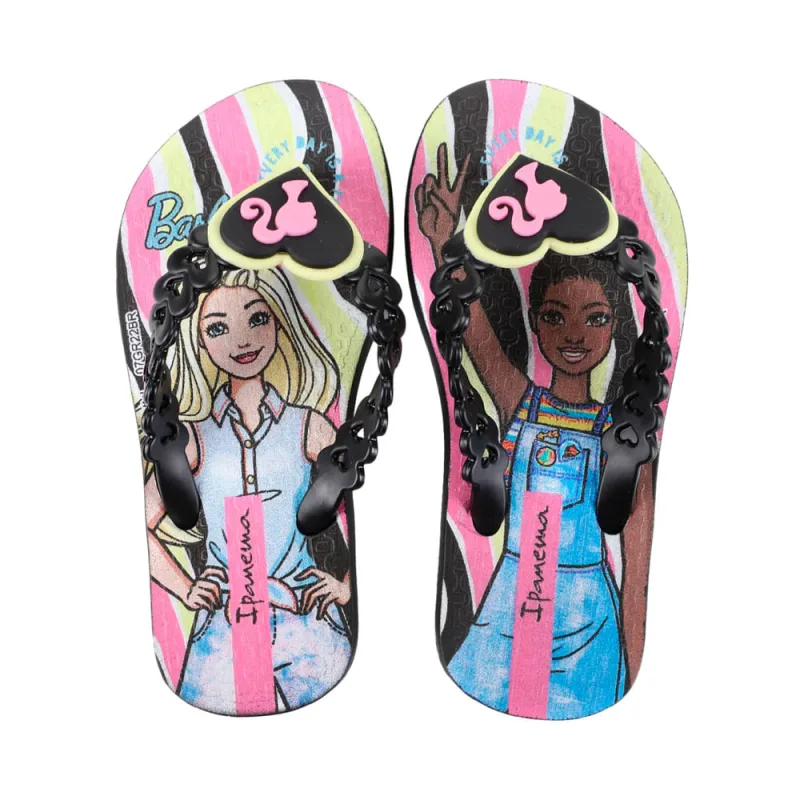 Sandália Grendene Infantil Barbie Style Preta/Azul e Amarela 29/30 - GRENDENE - Vestuário